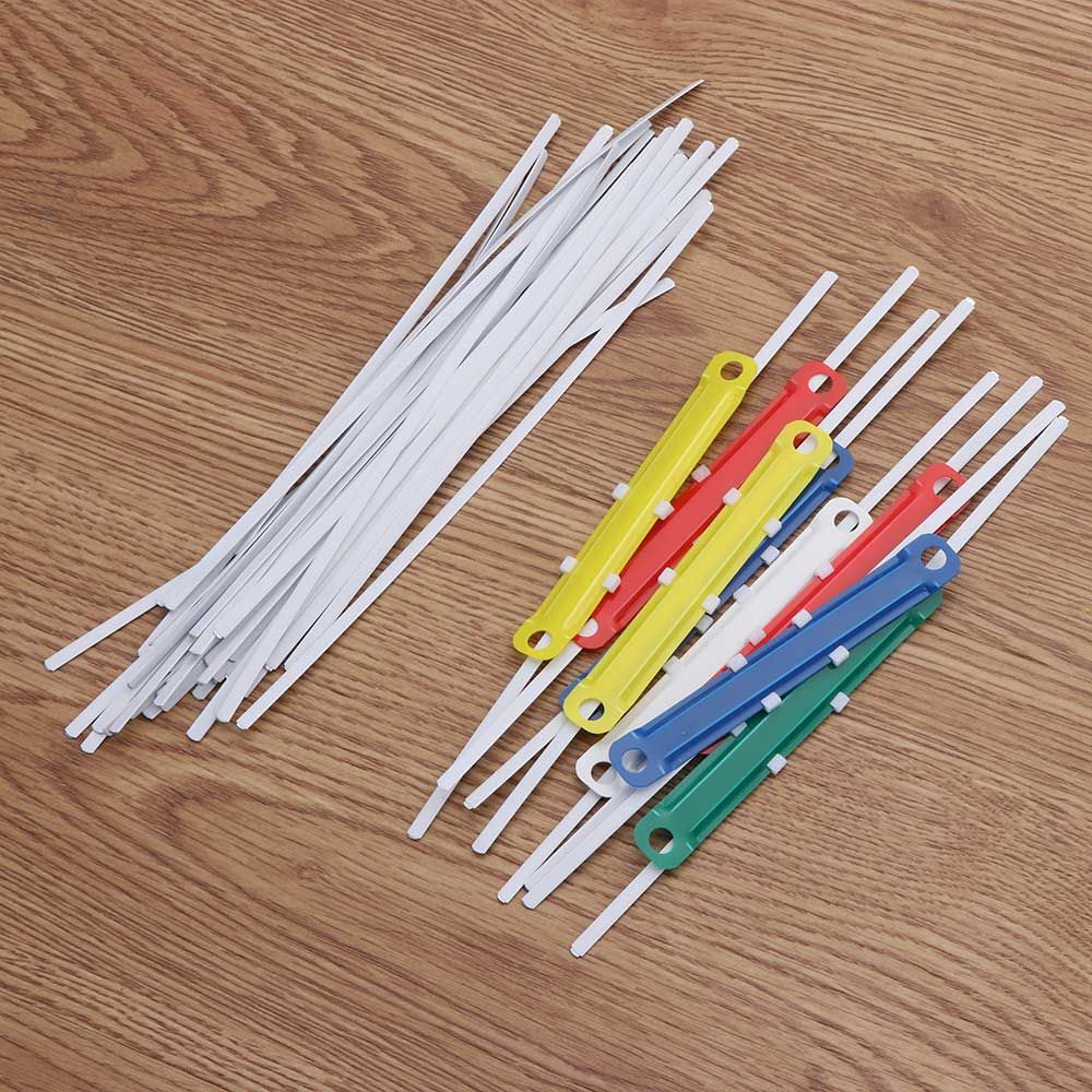 Binder Clip Assorted - 50ชิ้น/เซ็ตแฟ้มกระดาษยึดพลาสติกคลิปผูก2-Hole หลวม Binder แฟ้มโฟลเดอร์ Office จัดเก็บเอกสารอุปกรณ์