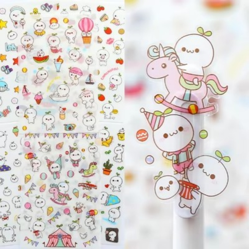 Total Stationery & Office Supply - สติกเกอร์แมวการ์ตูนและกระดาษ6แผ่น/แพ็คสมุดติดสติ๊กเกอร์ไดอารี่สุดน่ารักทั้งหมด18ชิ้นเครื่องเขียนสำหรับวางแผนประจำวัน