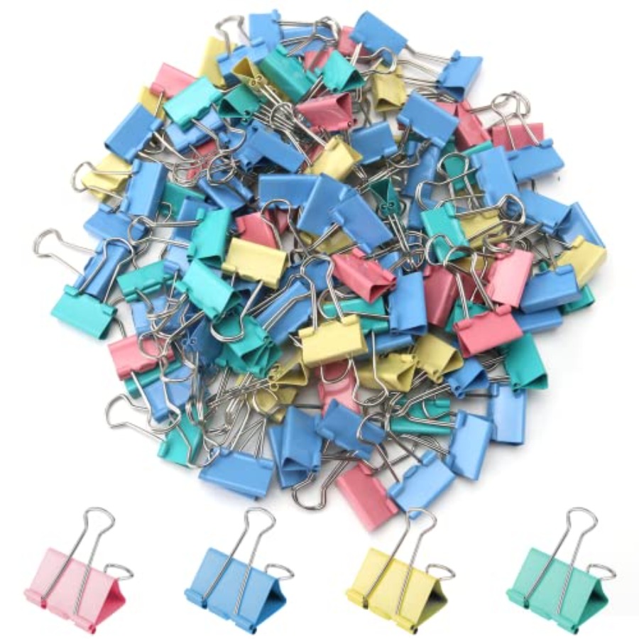 Binder Clip Assorted - คลิปหนีบกระดาษ 120 แพ็ค ขนาด 0.75 นิ้ว,