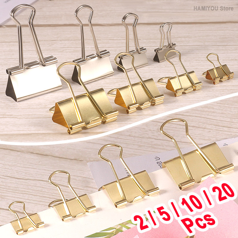 Binder Clip Assorted - คลิปหนีบกระดาษ อุปกรณ์สำนักงาน คลิปหนีบหางยาว โลหะ สแตนเลส คลิปหนีบเอกสาร