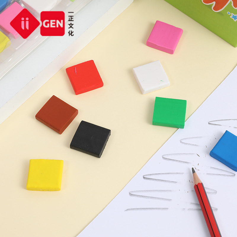 Rubber Eraser Kneaded - 8ชิ้น/ล็อตคุณภาพสูง Candy สียางลบ Putty ยางพลาสติกดินสอยางลบนักเรียนเครื่องเขียนอุปกรณ์สำนักงาน