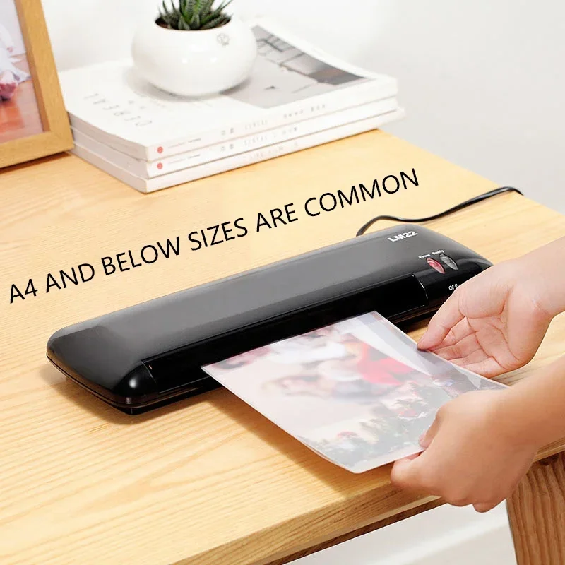 Document Laminator Pouch - เครื่องเคลือบบัตร A4 สำหรับเอกสาร รูปภาพ และโปสเตอร์ (รองรับฟิล์มม้วนและฟิล์มเคลือบเย็น)