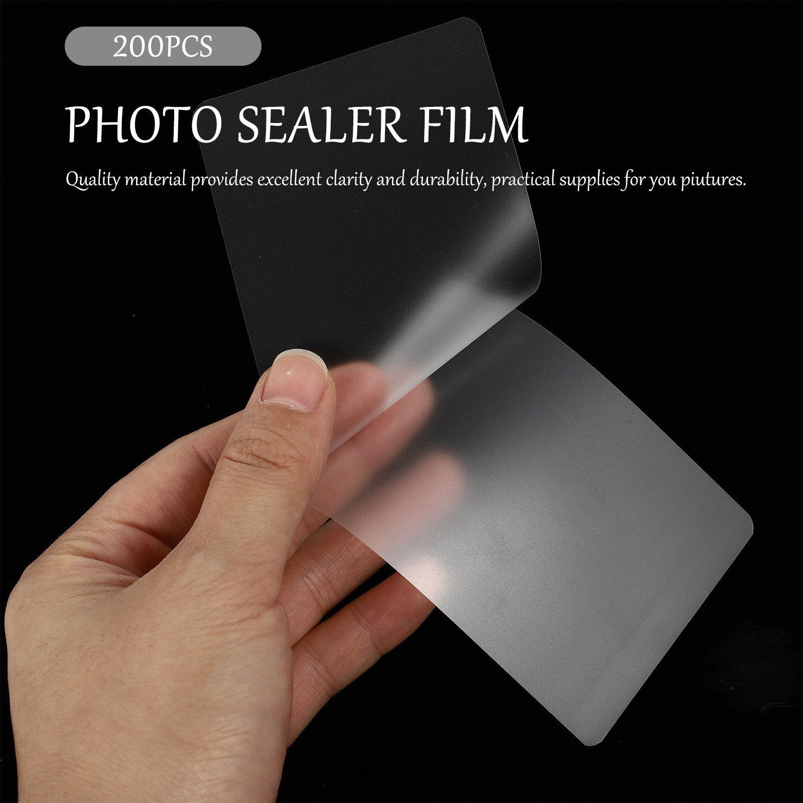 Document Laminator Pouch - 200 ชิ้นแผ่นเคลือบลามิเนตกันน้ำฟิล์มป้องกันอุปกรณ์ปิดผนึกภาพถ่ายซองใส่เอกสารสำหรับบ้าน