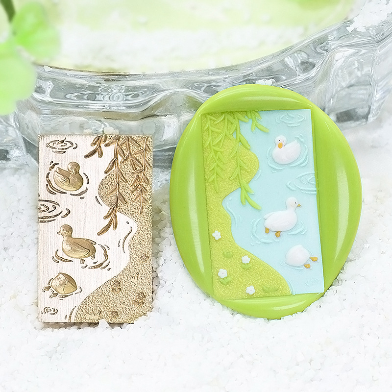 Wax Seal Stamp Kit - เป็ดน้อย WAX Seal แสตมป์หัวบรรเทานูน Matte Garden