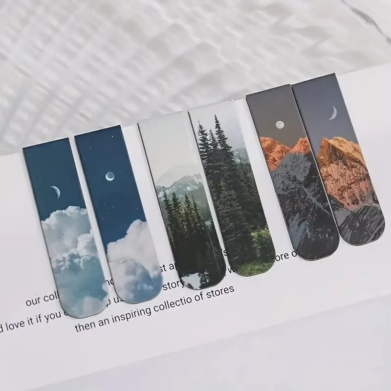 Paperclip Magnetic Set - 2 ชิ้น/เซ็ตที่คั่นหนังสือแม่เหล็กธรรมชาติที่สวยงามเครื่องหมายหน้าหนังสือ คลิปแม่เหล็กสำหรับครูคนรักหนังสืออุปกรณ์อ่านหนังสือ