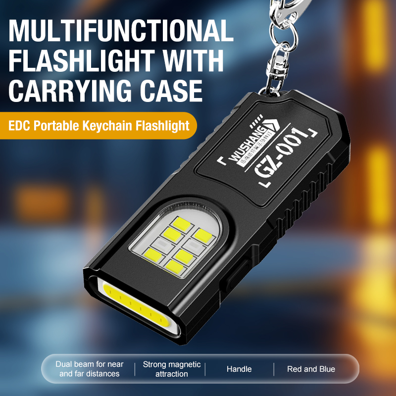 Stationery Supply - ไฟฉายพกพาแบบพวงกุญแจ LED COB ชาร์จ USB ได้