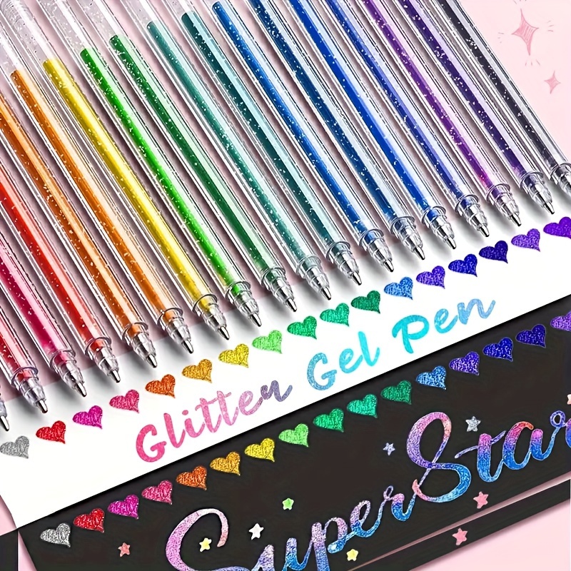 Highlighter Set Pastel - ชุดปากกาเจลกลิตเตอร์พิเศษ 8/12/18 ชิ้น ประกอบด้วย 48 สี