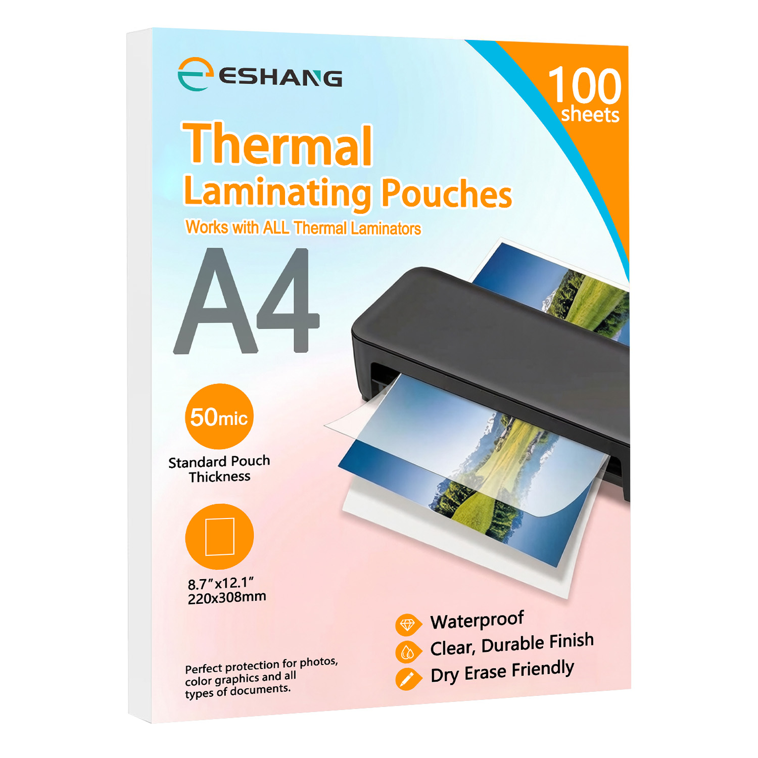 Document Laminator Pouch - ซองเคลือบบัตร ESHANG A4 ขนาด 8.7x12.1 นิ้ว