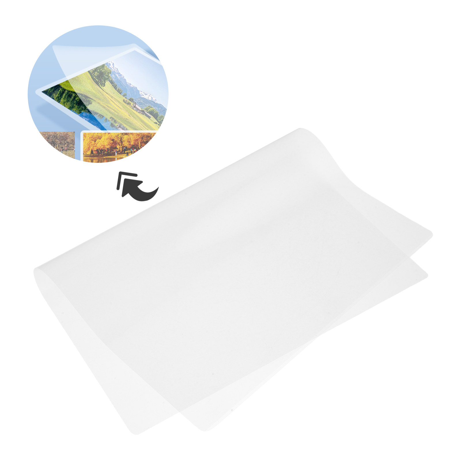 Document Laminator Pouch - ซองเคลือบบัตร A4 100 แผ่น ฟิล์มเคลือบป้องกันคุณภาพสูงสำหรับรายงาน ใบรับรอง