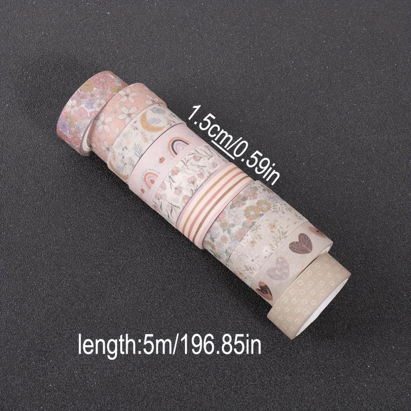 1 ชุด 10 ม้วน ชุดเทปวาชิสไตล์อ - Washi Tape Set บทวิจารณ์และราคา