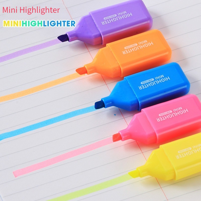 ปากกาไฮไลท์เรืองแสงรูปหมีขนาดเ - Highlighter Set Pastel บทวิจารณ์และราคา