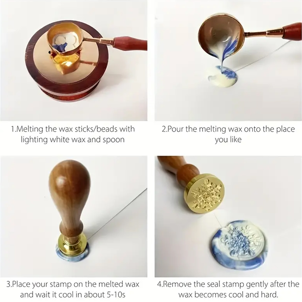 ชุดลูกปัดตราประทับขี้ผึ้ง100ชิ - Wax Seal Stamp Kit บทวิจารณ์และราคา