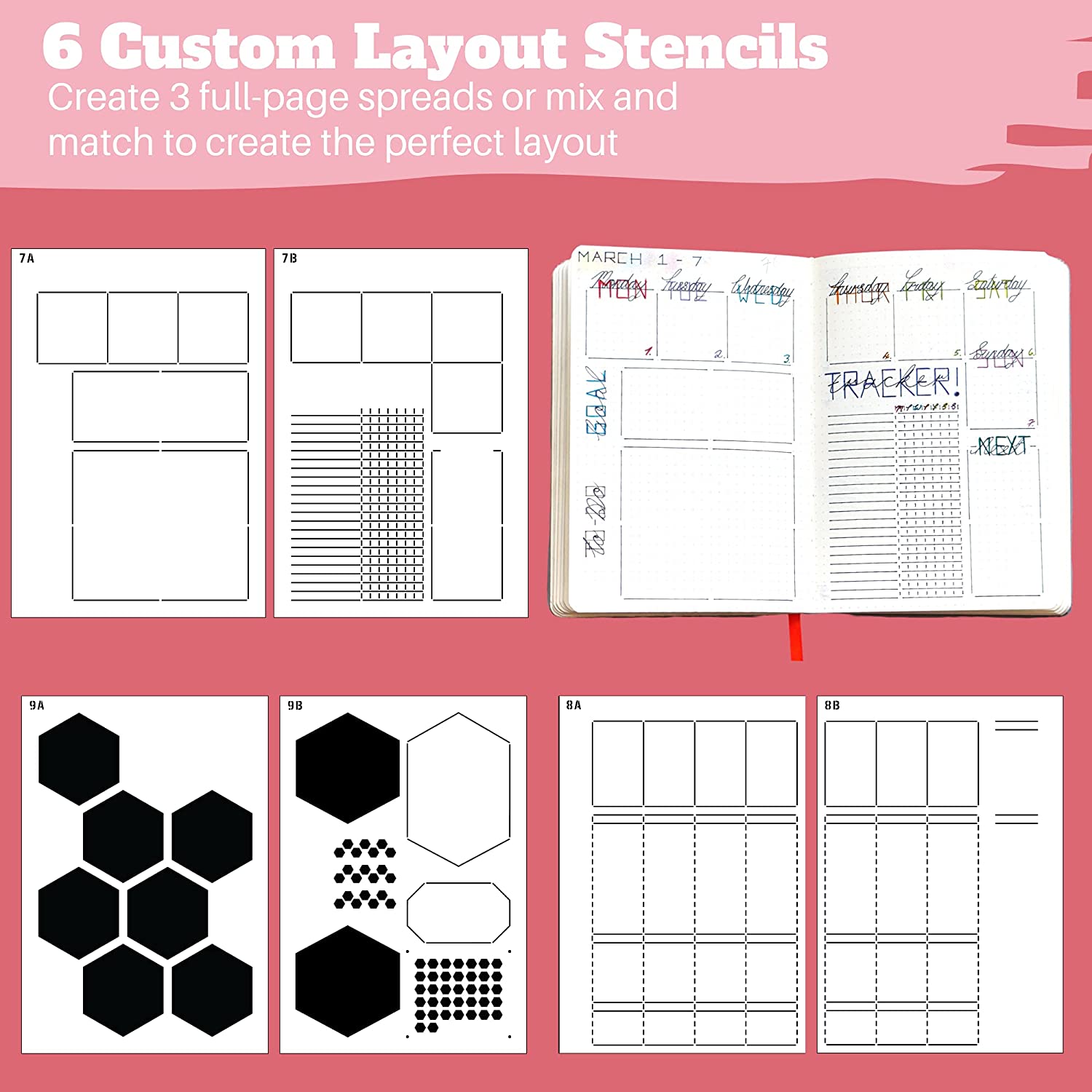 6Pack พลาสติก Reusable รายสัปด - Notebook Dotted A5 บทวิจารณ์และราคา