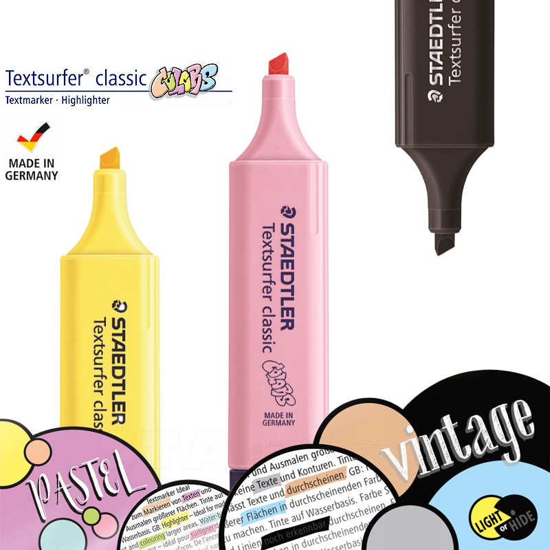 1pcs STAEDTLER สีพาสเทลปากกาเน - Highlighter Set Pastel บทวิจารณ์และราคา