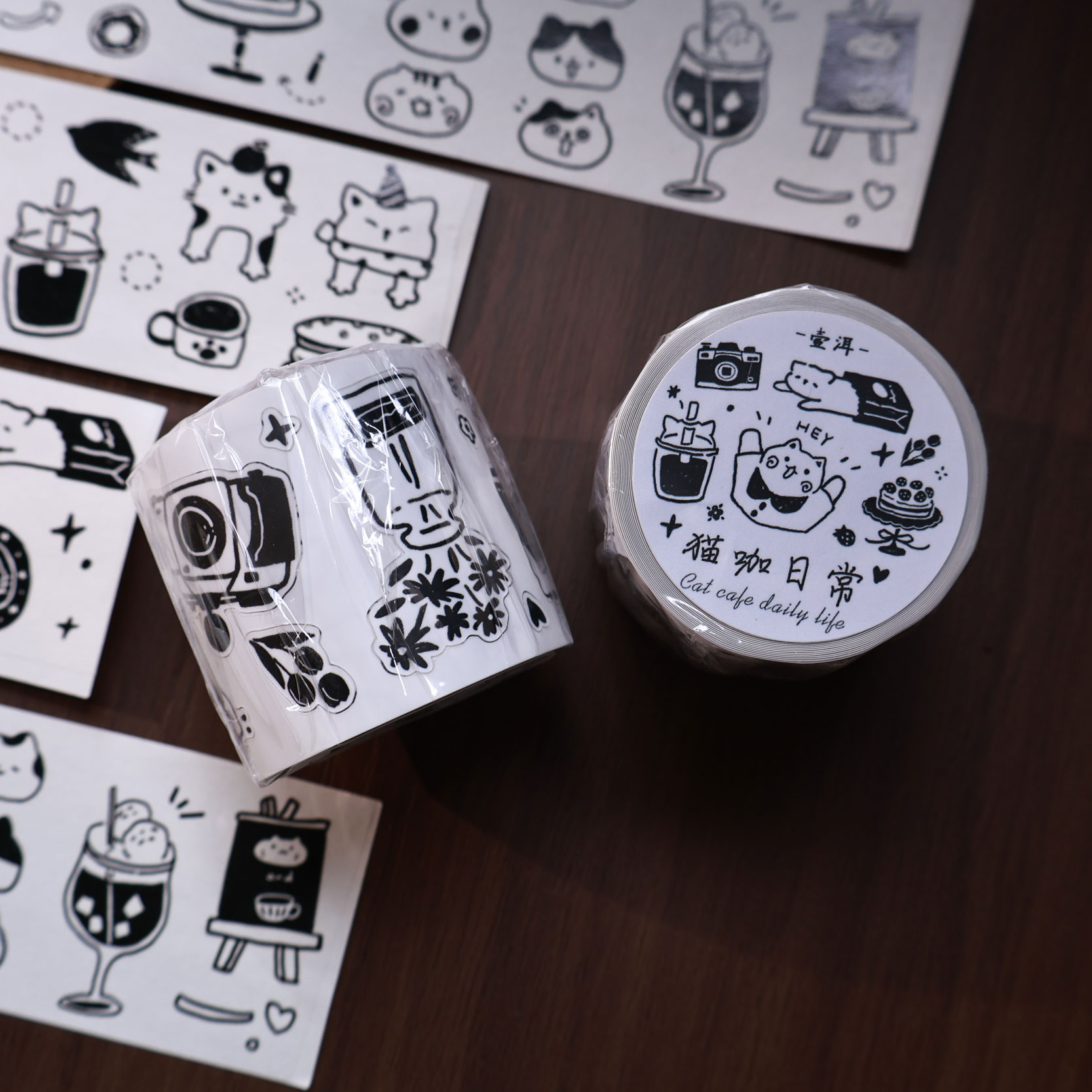 YiEr Studio Vintage Daily Cat' - Washi Tape Set บทวิจารณ์และราคา