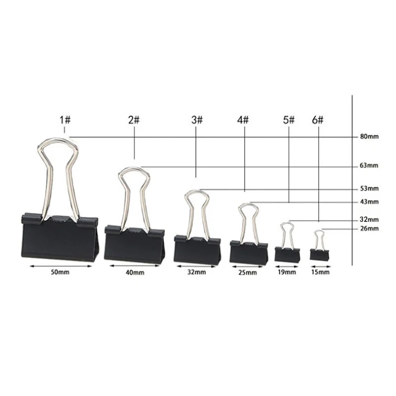 คลิปหนีบกระดาษโลหะ 10/20 ชิ้น  - Binder Clip Assorted บทวิจารณ์และราคา