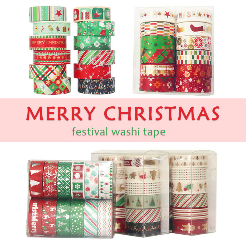 60เมตรคริสต์มาส Washi เทปชุด12 - Washi Tape Set บทวิจารณ์และราคา