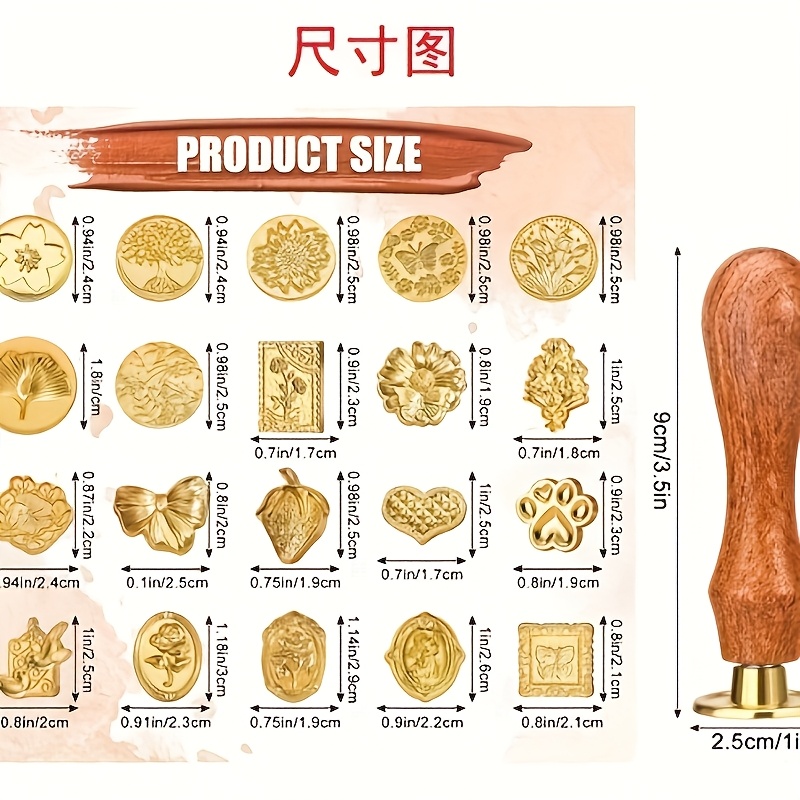 ชุดตราประทับขี้ผึ้ง 21 ชิ้น หล - Wax Seal Stamp Kit บทวิจารณ์และราคา