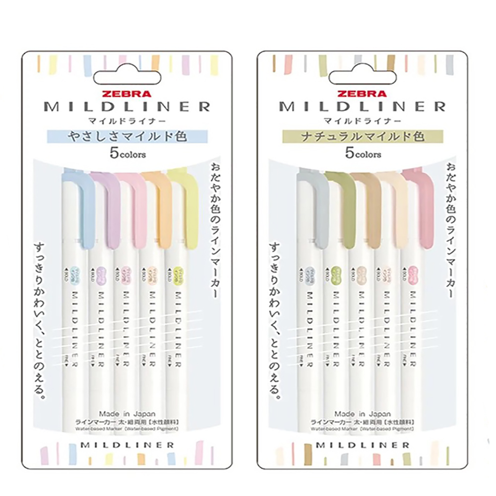 ปากกาไฮไลท์ ZEBRA ของญี่ปุ่น ช - Highlighter Set Pastel บทวิจารณ์และราคา
