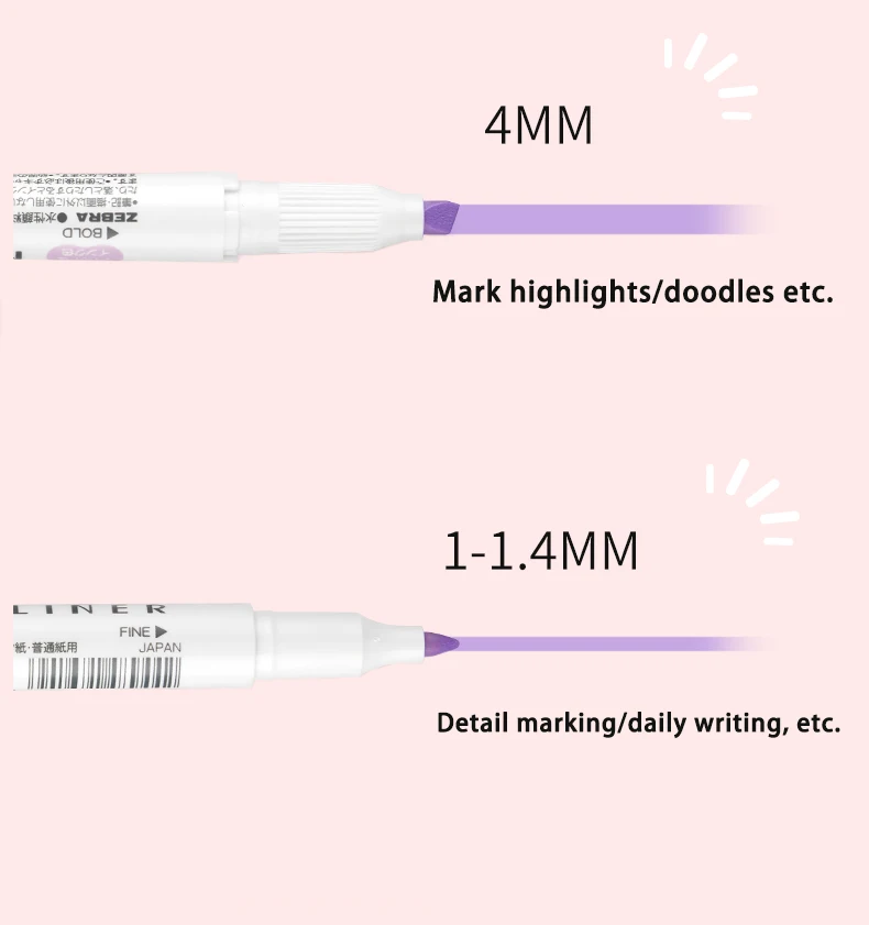 ปากกาไฮไลท์ ZEBRA ของญี่ปุ่น ช - Highlighter Set Pastel บทวิจารณ์และราคา