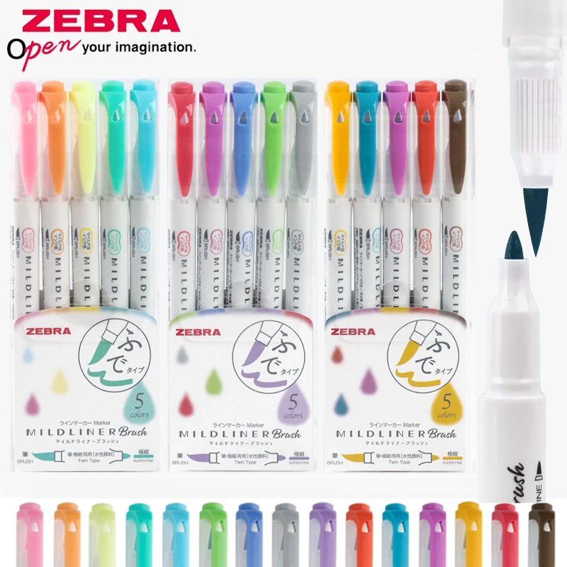 ปากกาไฮไลท์ Zebra mildliner se - Highlighter Set Pastel บทวิจารณ์และราคา