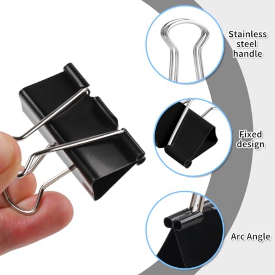 คลิปหนีบกระดาษ 125 ชิ้น สีต่าง - Binder Clip Assorted บทวิจารณ์และราคา
