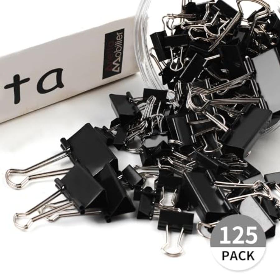 คลิปหนีบกระดาษ 125 ชิ้น สีต่าง - Binder Clip Assorted บทวิจารณ์และราคา