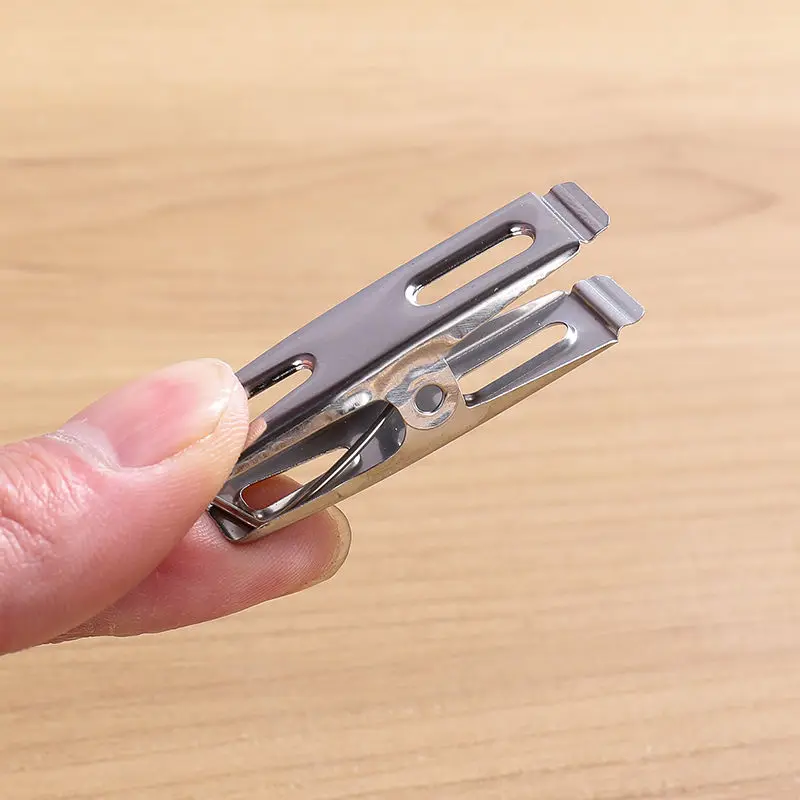 20pcs สแตนเลสสตีลปากแบน Clothe - Binder Clip Assorted บทวิจารณ์และราคา