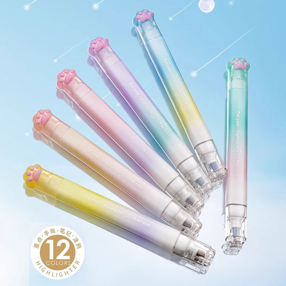 6 ชิ้น ชุดปากกาเน้นข้อความคาวา - Highlighter Set Pastel บทวิจารณ์และราคา