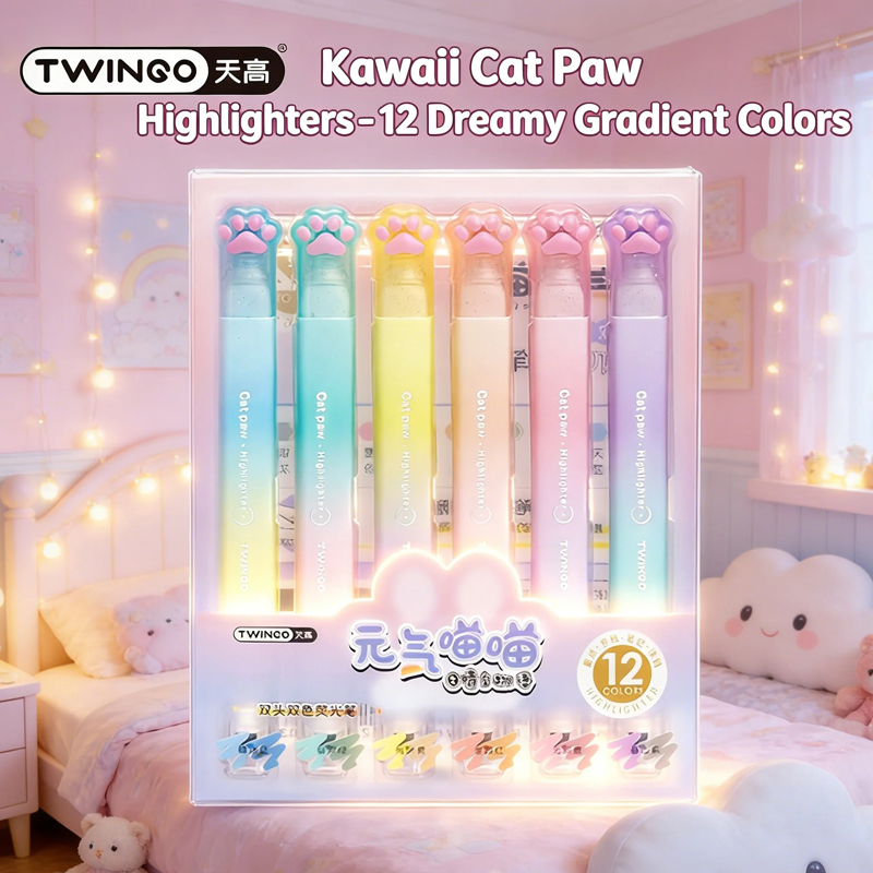 6 ชิ้น ชุดปากกาเน้นข้อความคาวา - Highlighter Set Pastel บทวิจารณ์และราคา