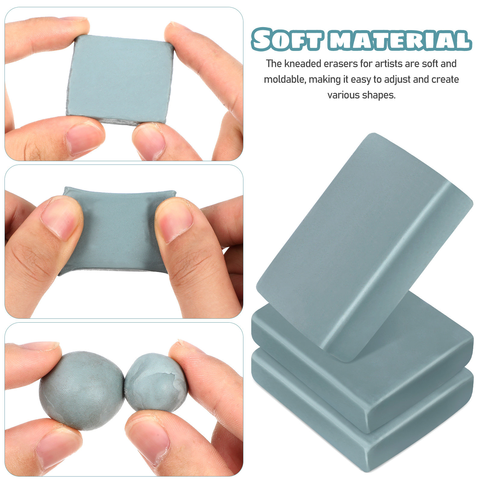 ยางลบแบบนวดได้ 12 ชิ้น สำหรับศ - Rubber Eraser Kneaded บทวิจารณ์และราคา