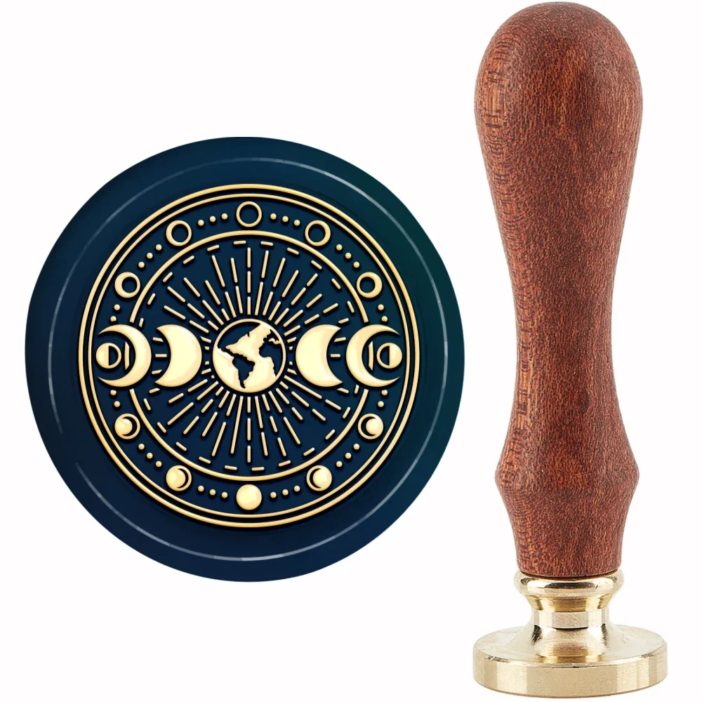 1PC Moon Phase Wax Seal แสตมป์ - Wax Seal Stamp Kit บทวิจารณ์และราคา