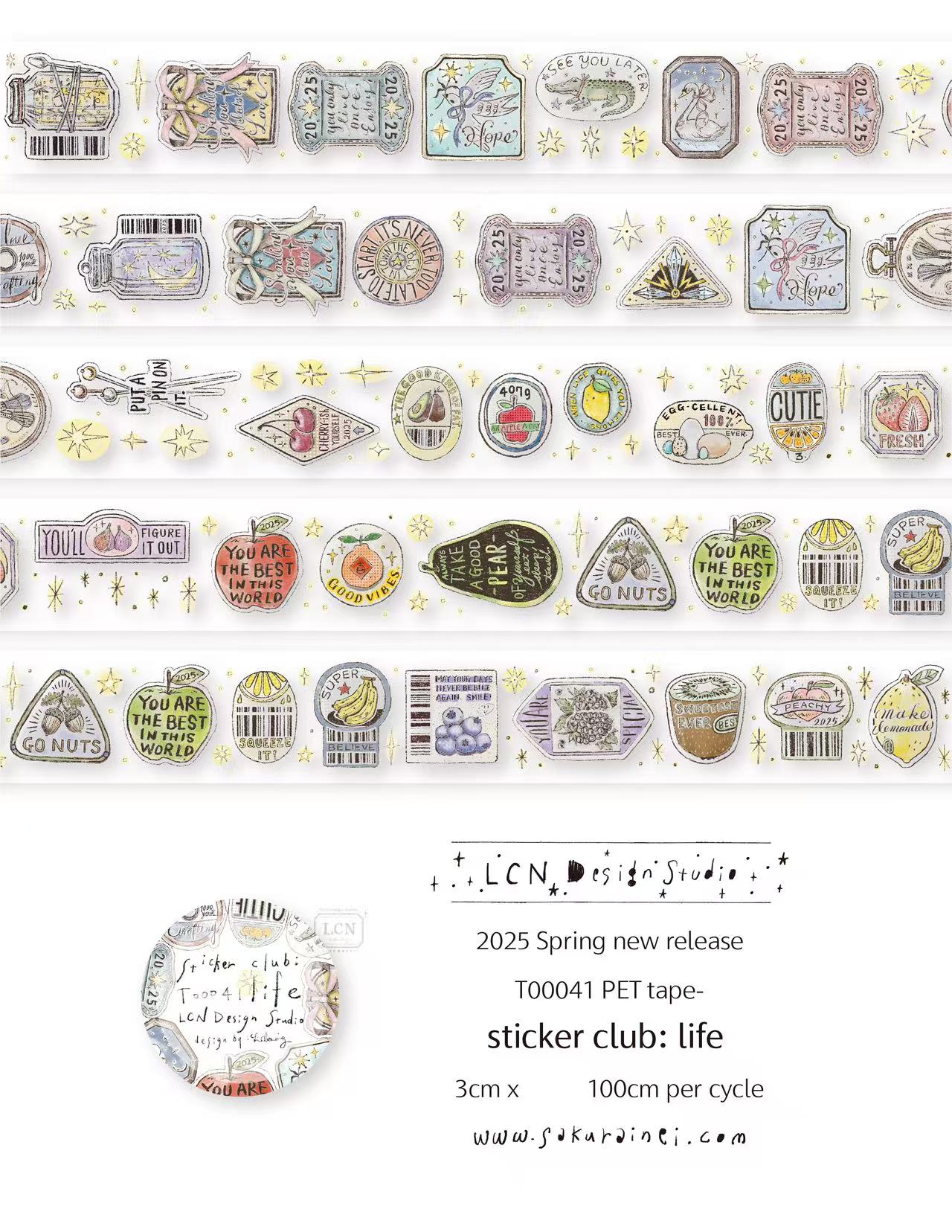 1 ห่วง LCN สติกเกอร์วินเทจ Clu - Washi Tape Set บทวิจารณ์และราคา
