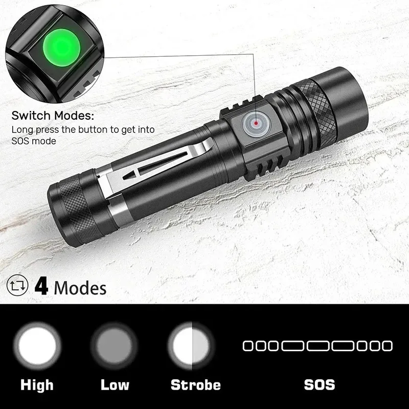 ไฟฉาย LED T6 แบบชาร์จไฟได้, ไฟ - Stationery Supply บทวิจารณ์และราคา