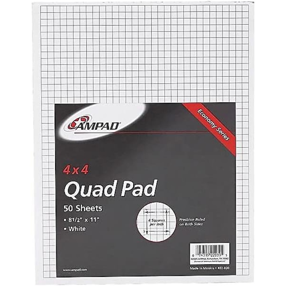 สมุดกระดาษกราฟแบบมีเส้นตาราง 8 - Graph Paper Pad บทวิจารณ์และราคา