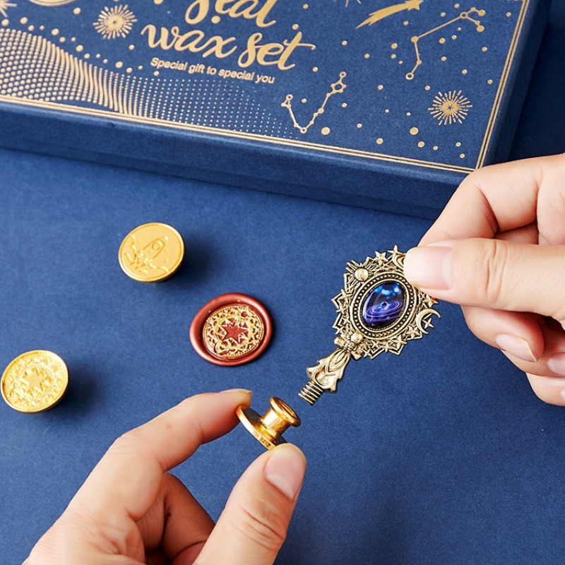 ชุดตราประทับเคลือบแลคเกอร์ลายด - Wax Seal Stamp Kit บทวิจารณ์และราคา