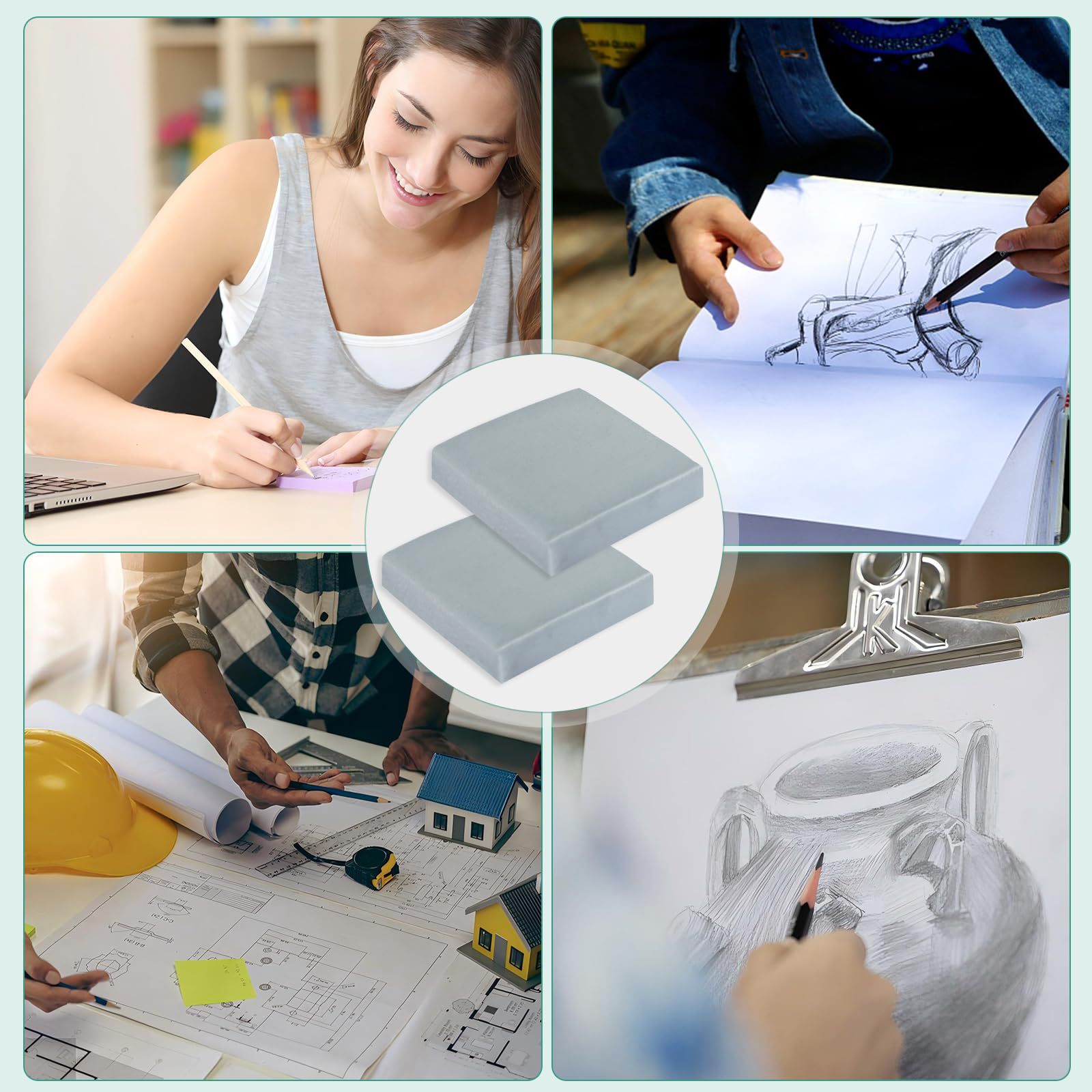 ยางลบแบบนุ่มสำหรับศิลปิน 2 ชิ้ - Rubber Eraser Kneaded บทวิจารณ์และราคา