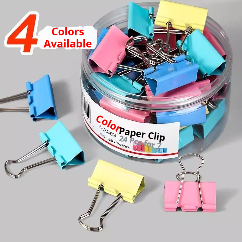 คลิปหนีบกระดาษสี คละสี คละขนาด - Binder Clip Assorted บทวิจารณ์และราคา