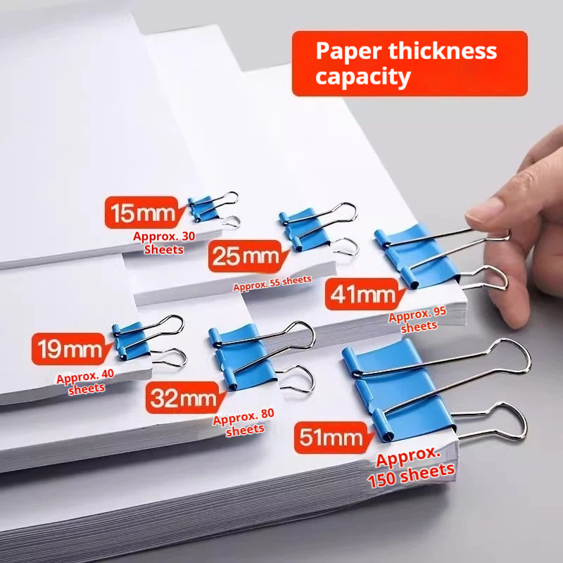 คลิปหนีบกระดาษสี คละสี คละขนาด - Binder Clip Assorted บทวิจารณ์และราคา